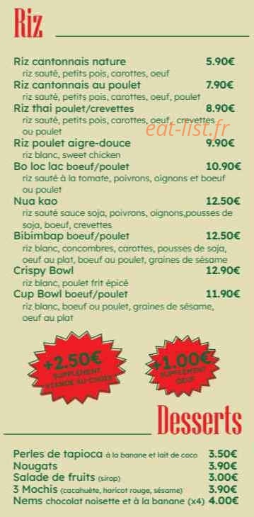 Petit Wok — carte page 4