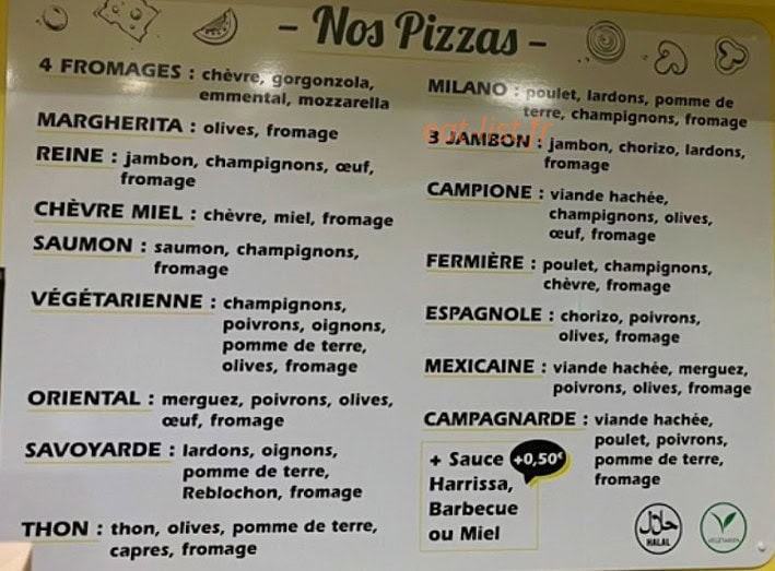 Pizza Slice — carte page 1