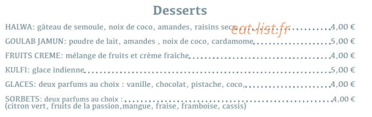 Restaurant K2 — carte page 5