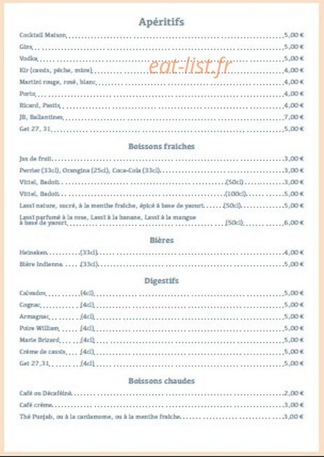 Restaurant K2 — carte page 8