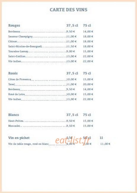 Restaurant K2 — carte page 9