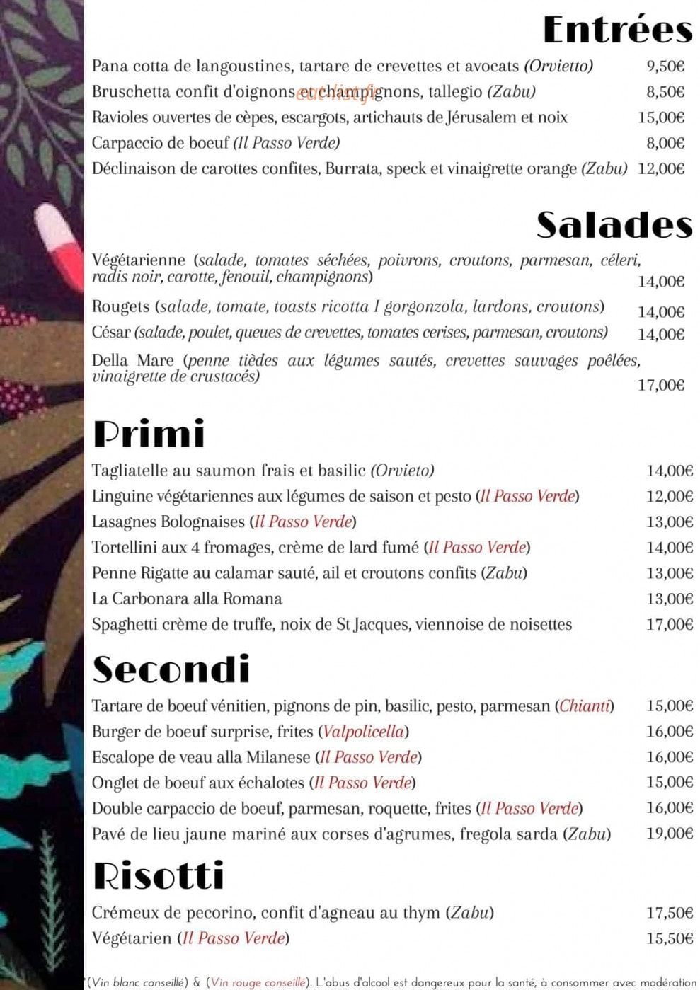 Rouge Basilic — carte page 5