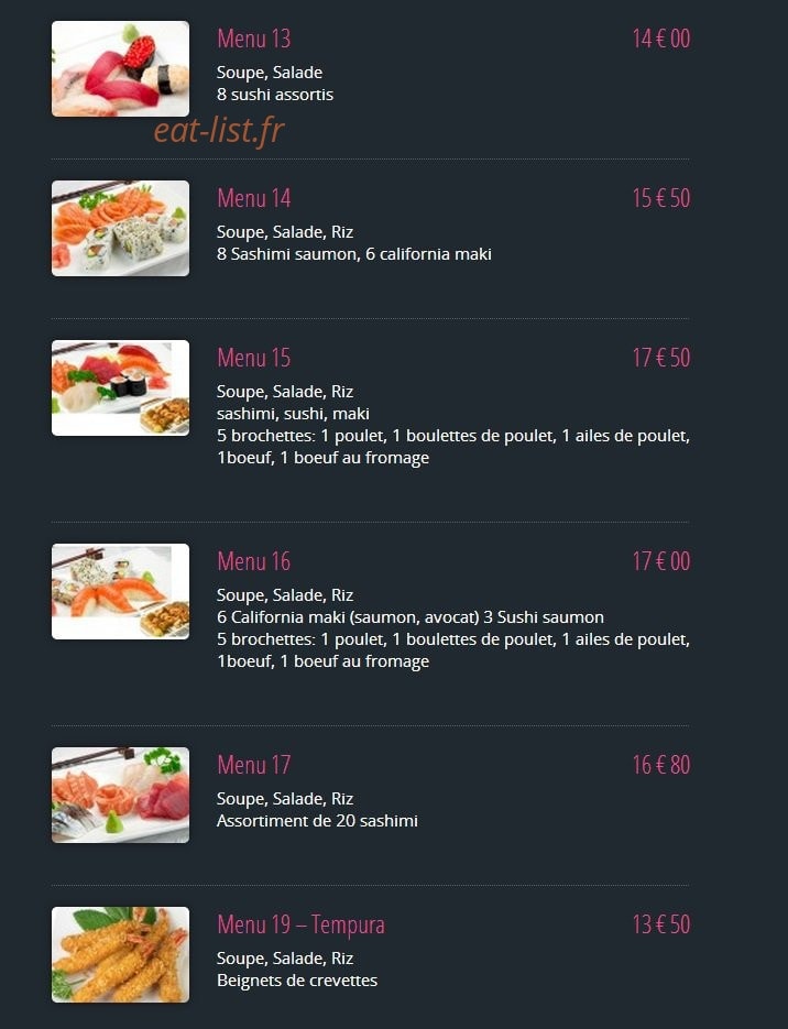 Sushi Kyo — carte page 6