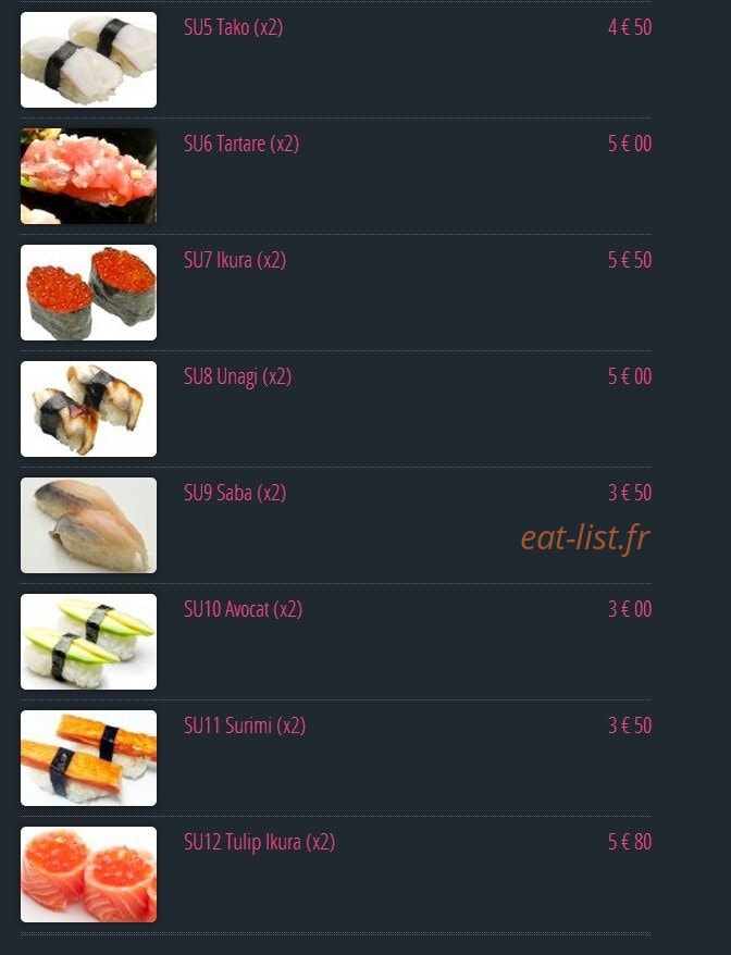 Sushi Kyo — carte page 13
