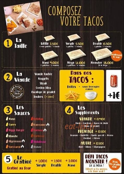 Tacos and Co — carte page 1