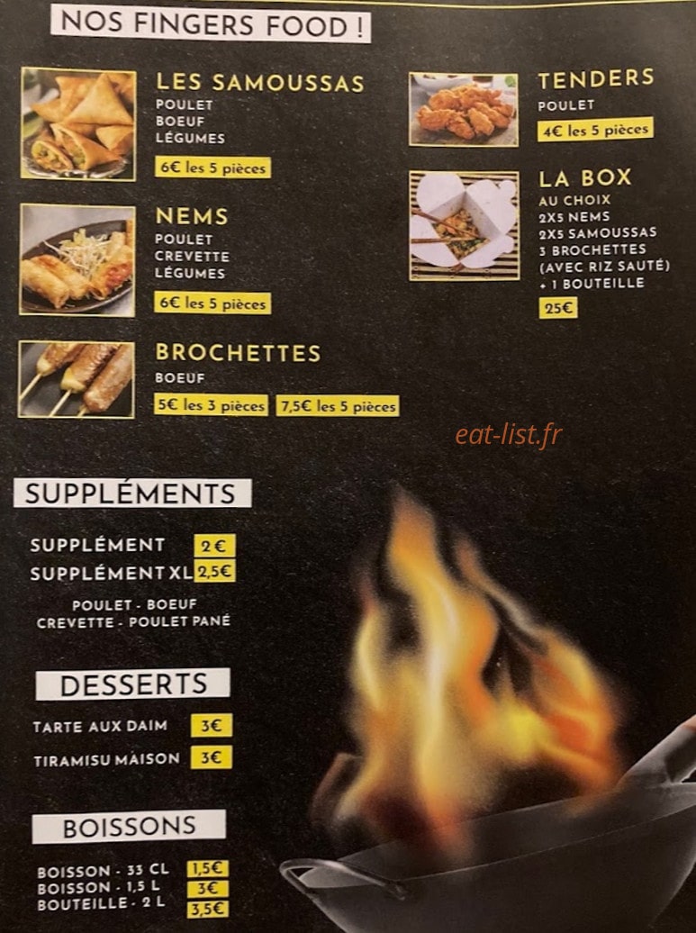 Thaï Food — carte page 3