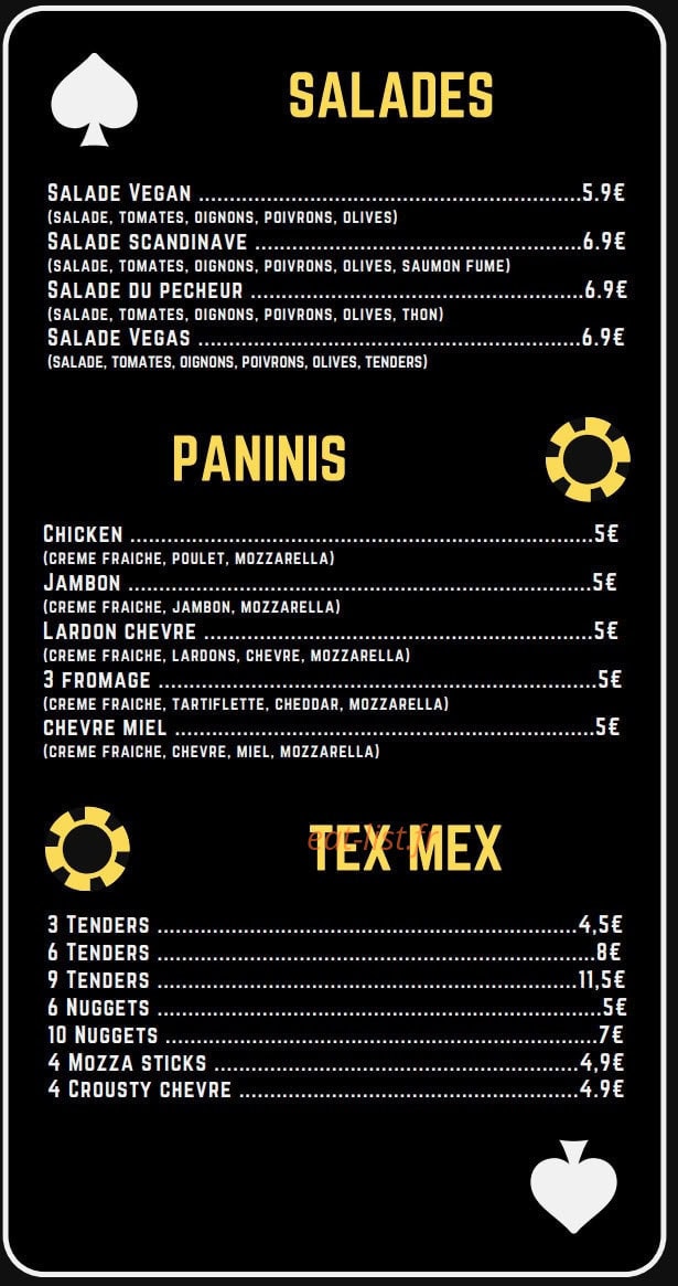 Vegas Pizza Poitiers — carte page 5