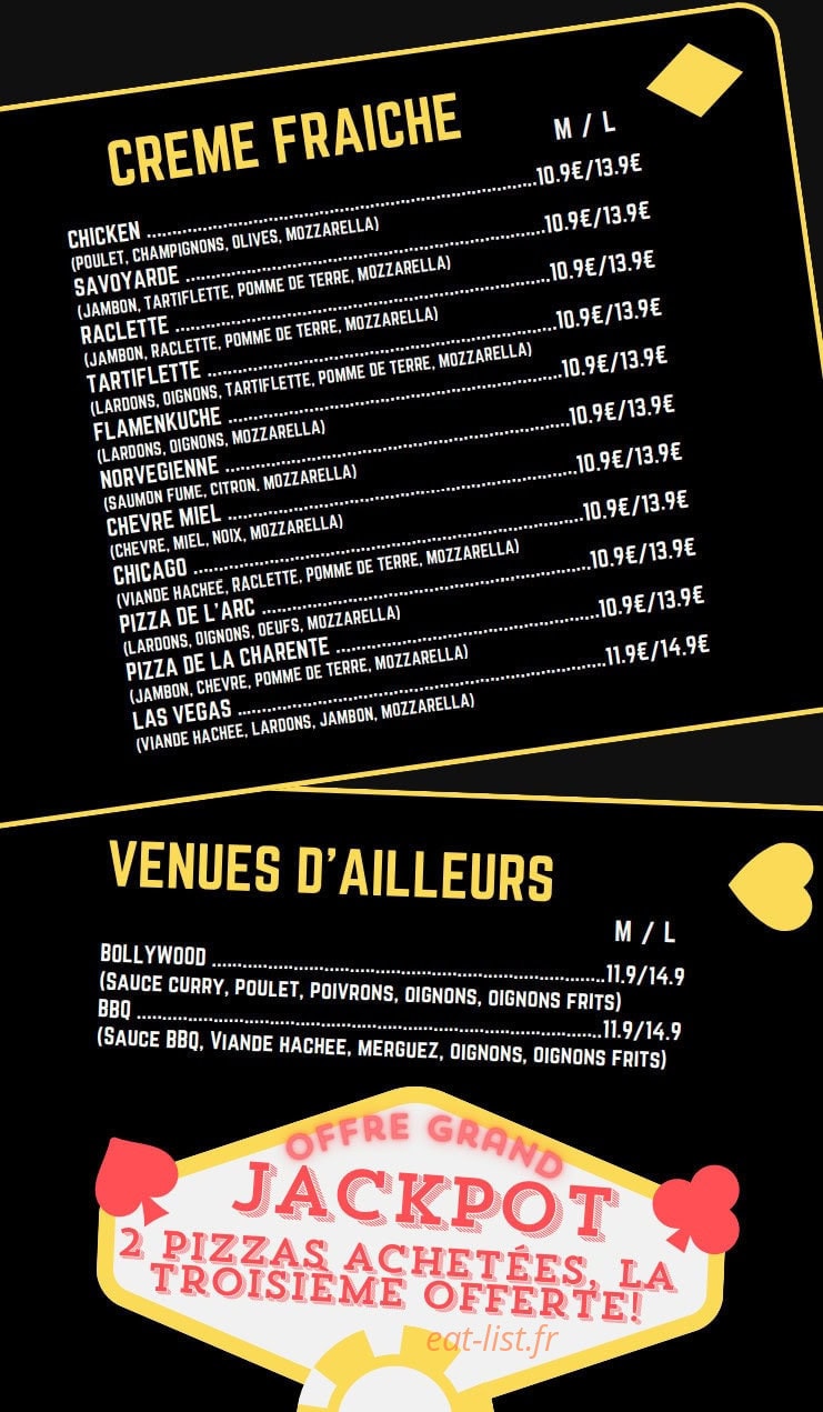 Vegas Pizza Poitiers — carte page 3