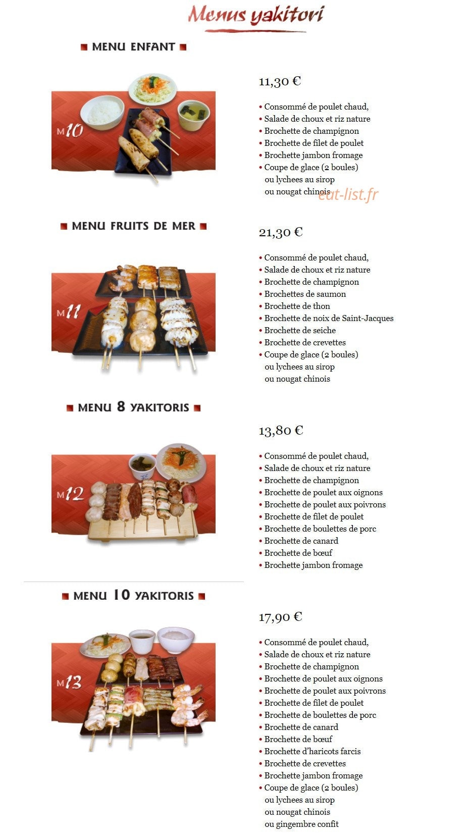 Yakido — carte page 5