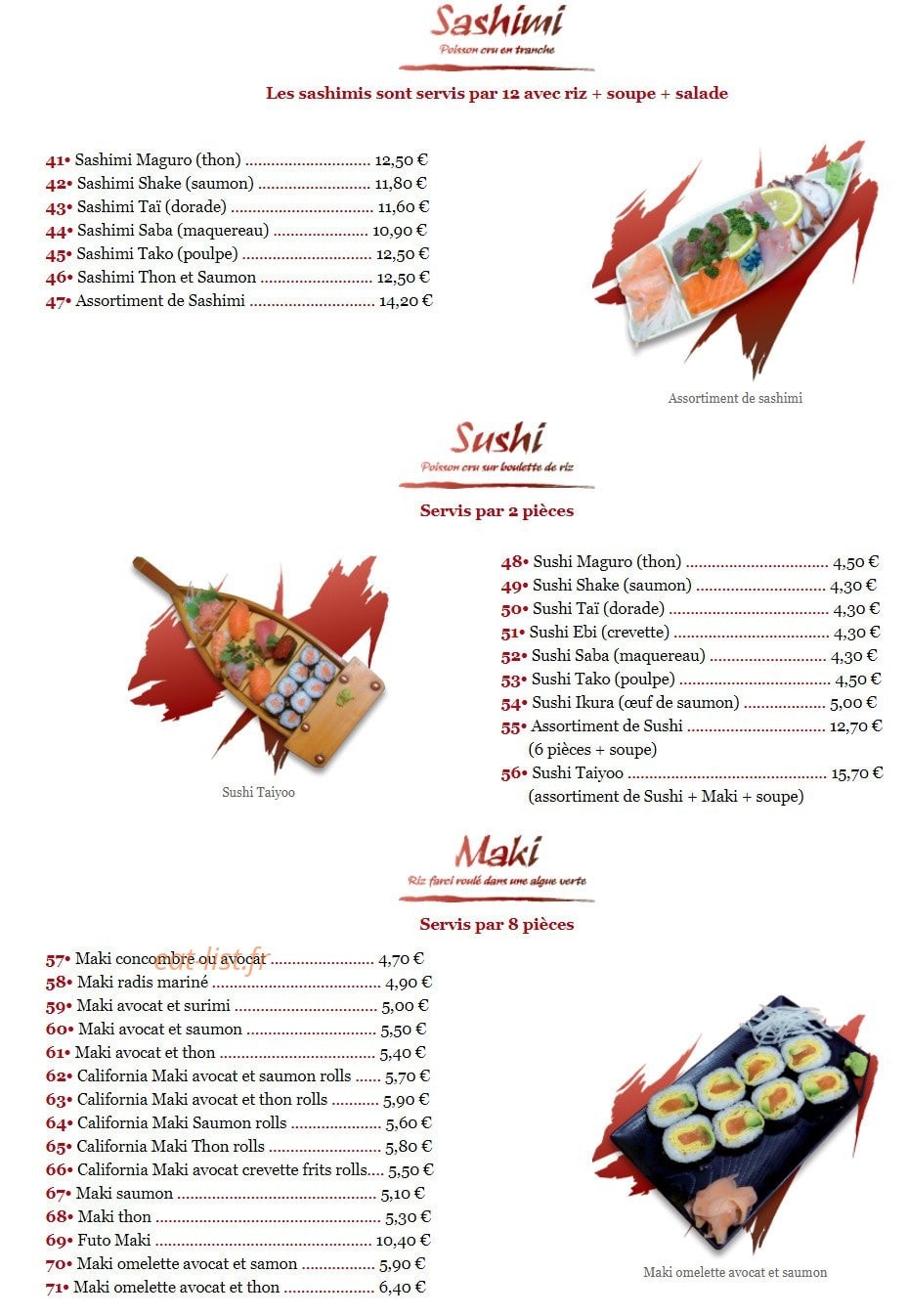 Yakido — carte page 2