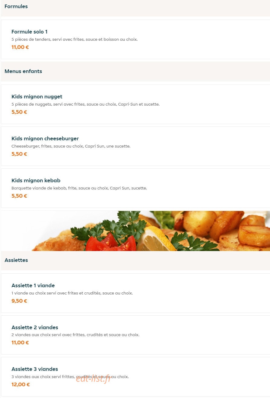 12i kebab — carte page 1