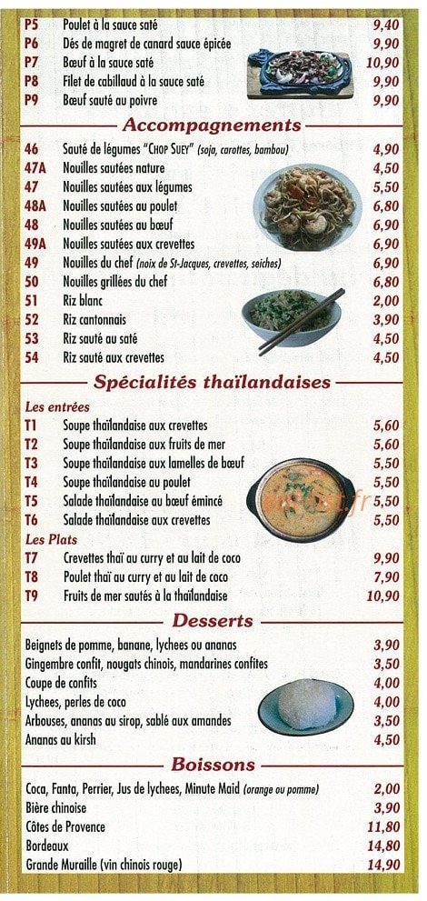 Au Soleil d'Asie — carte page 4