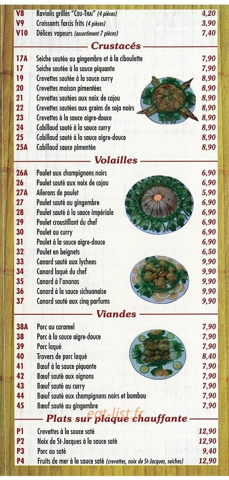 Au Soleil d'Asie — carte page 2