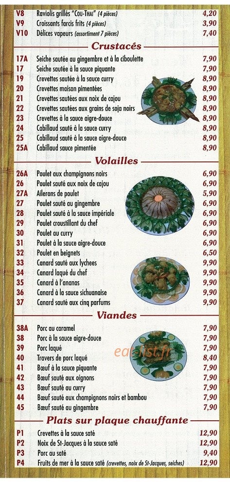 Au Soleil d'Asie — carte page 3
