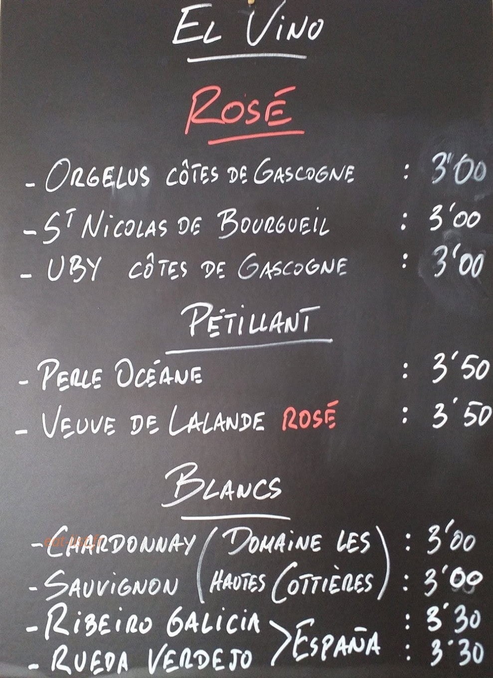 Bar de l'Espérance — carte page 3