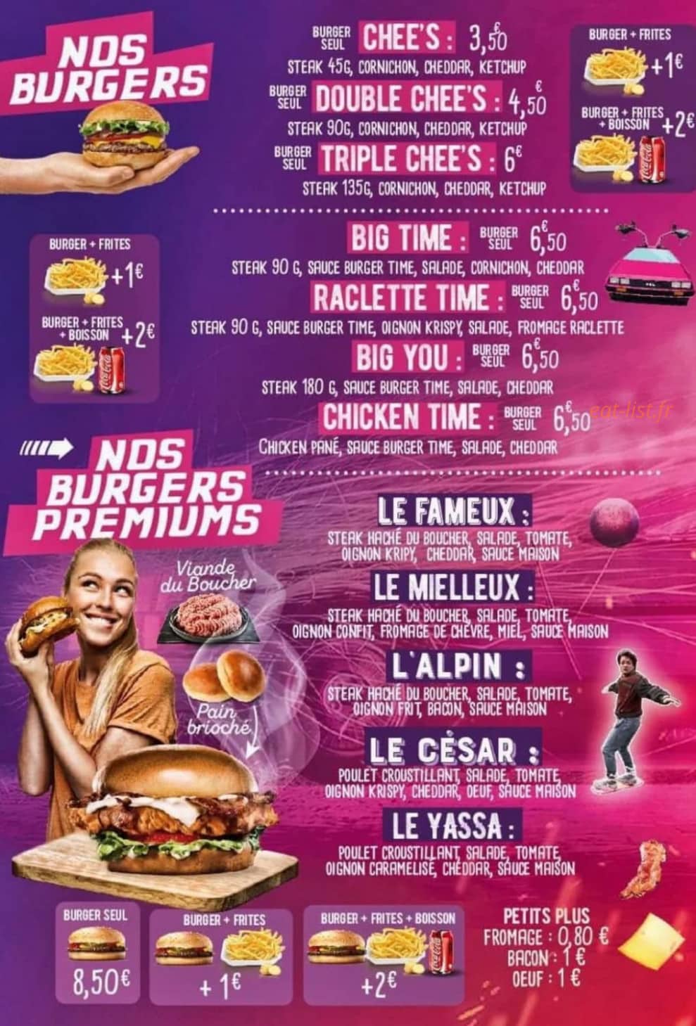 Burger Time — carte page 1