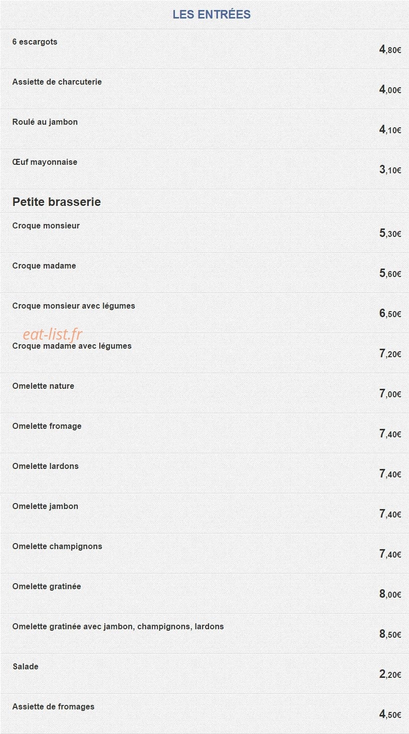 Café de l'Industrie — carte page 1