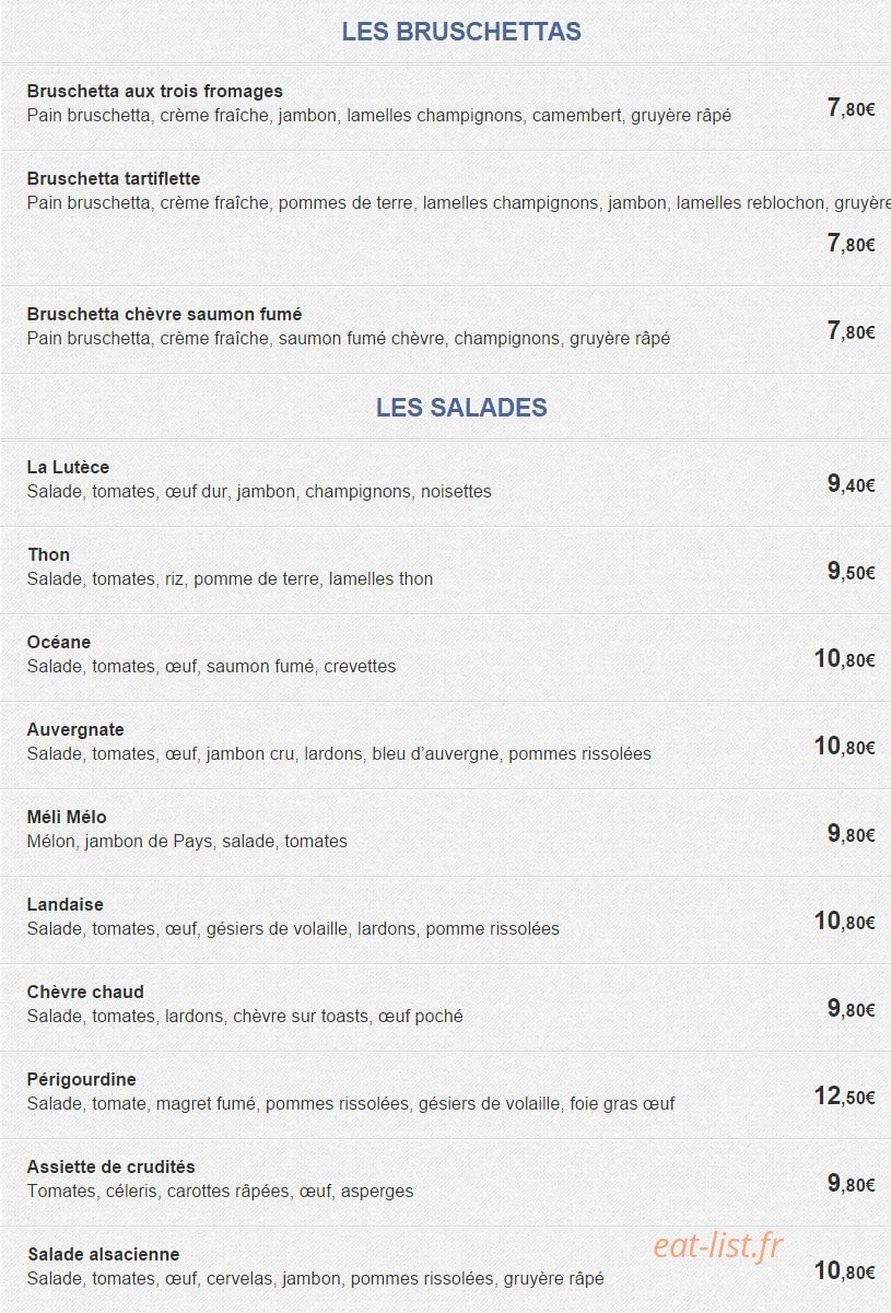 Café de l'Industrie — carte page 2