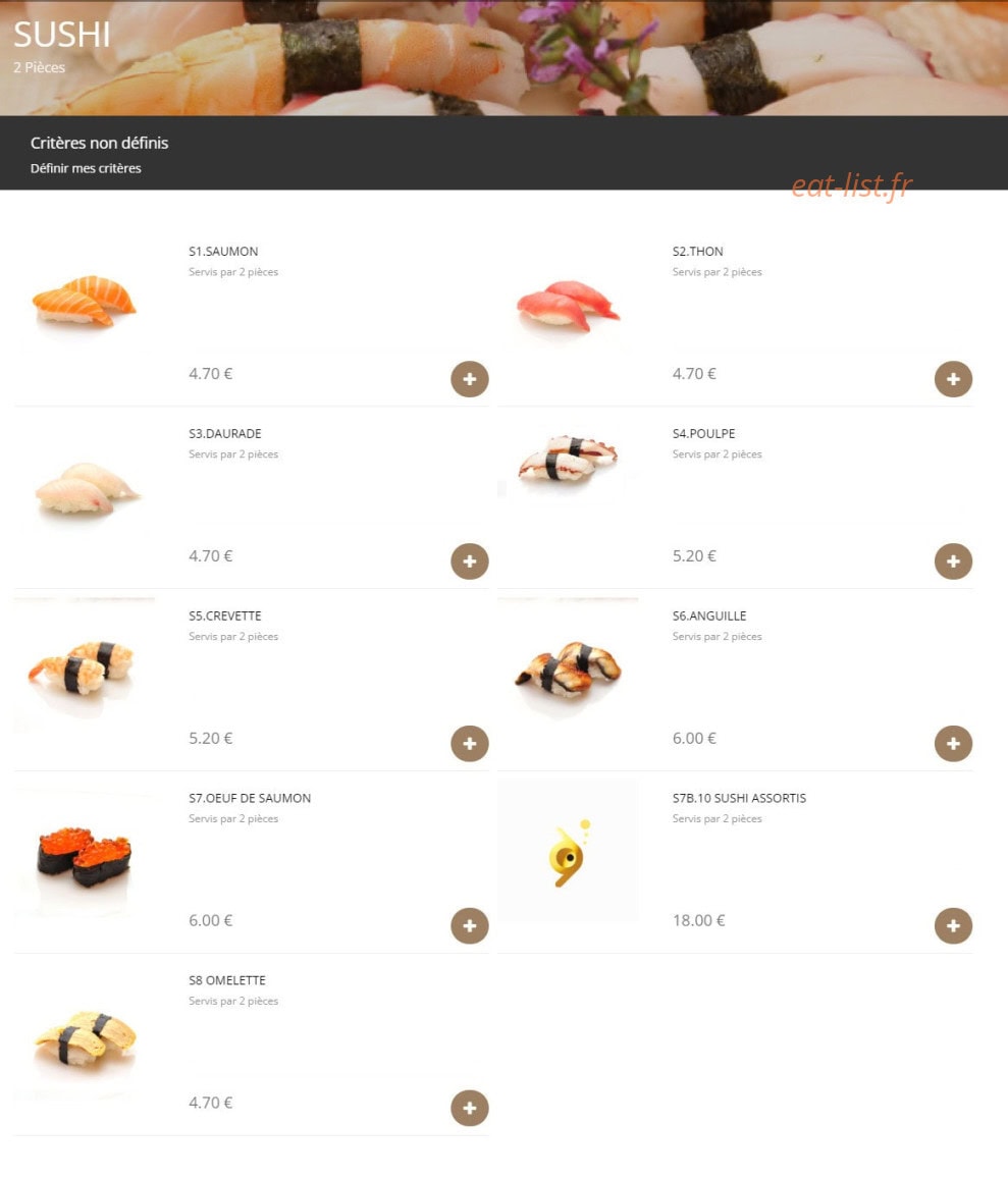 Faya Sushi — carte page 5