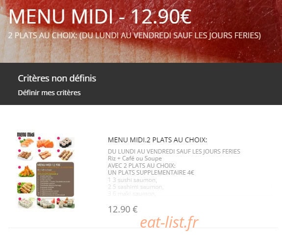 Faya Sushi — carte page 11