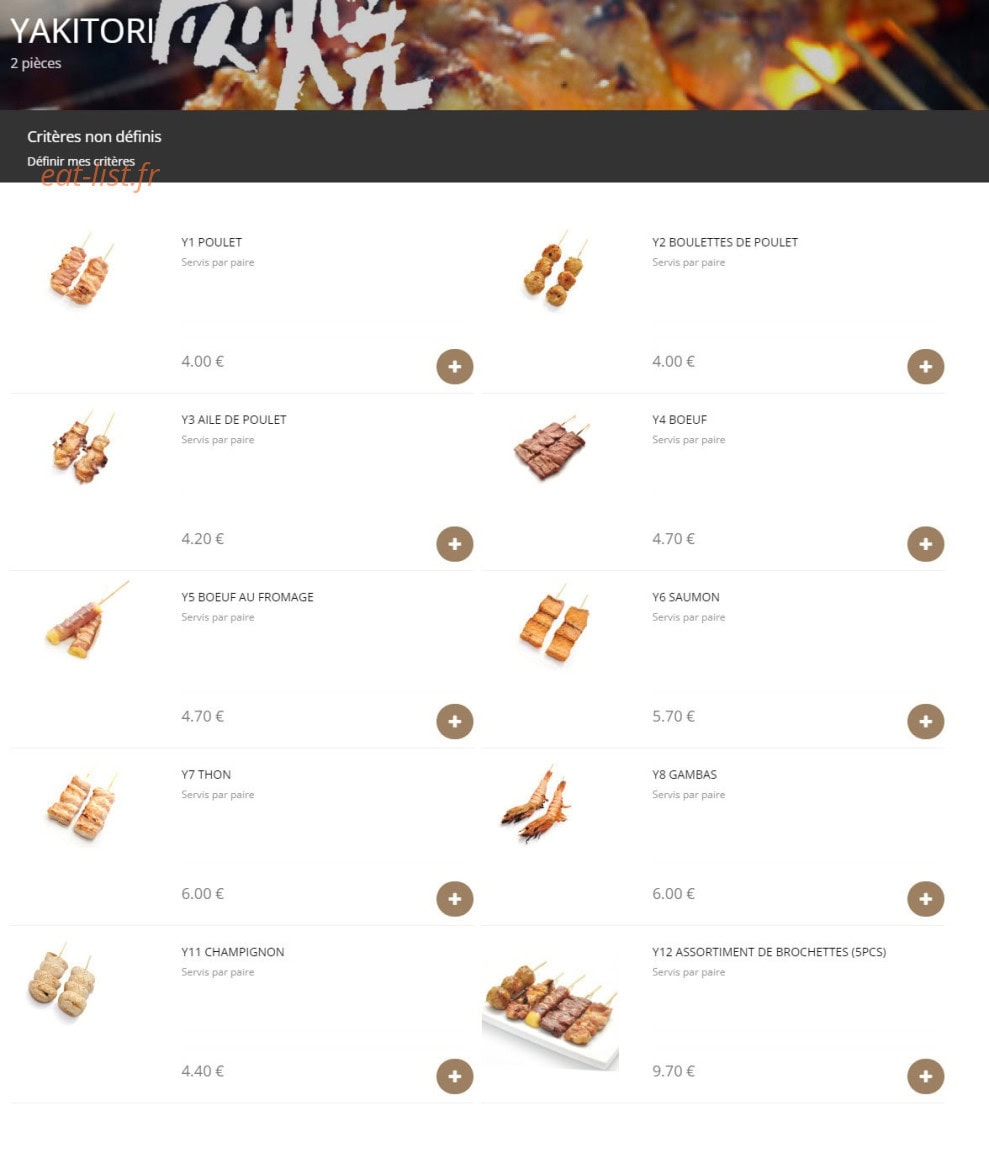 Faya Sushi — carte page 6