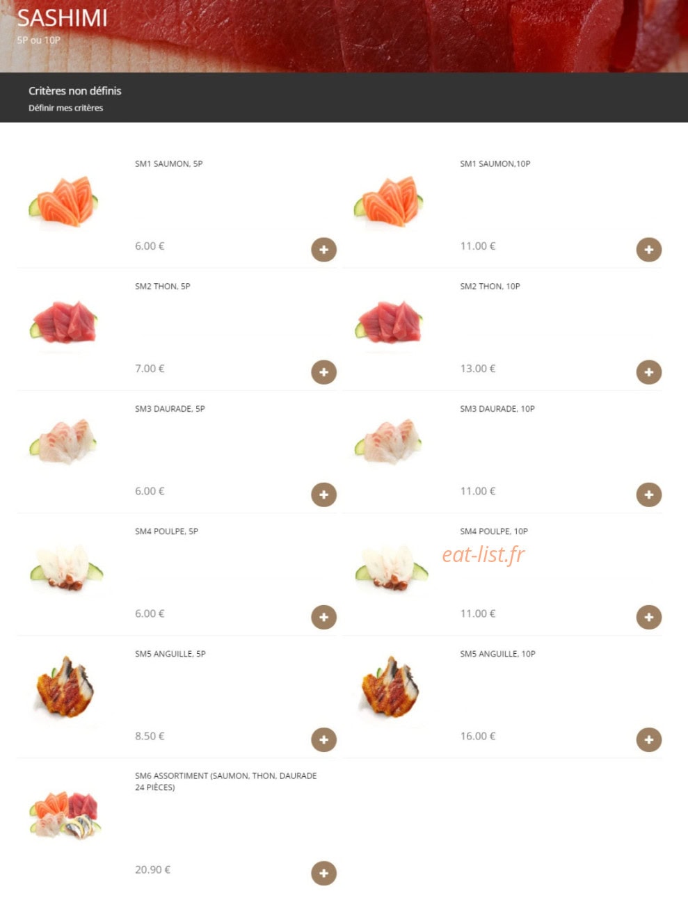 Faya Sushi — carte page 12