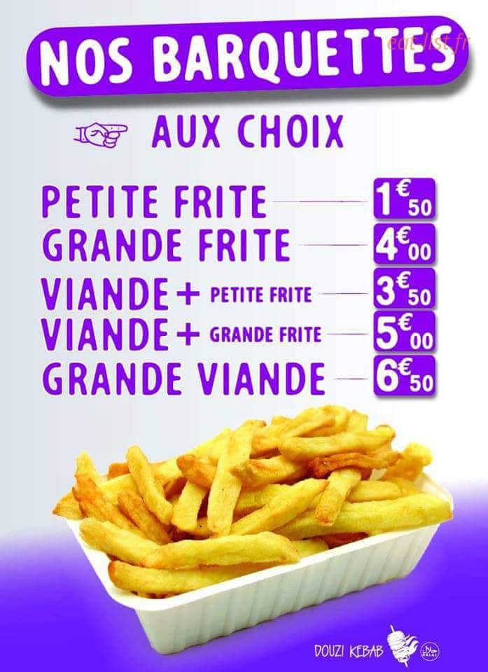 Kebab Douzi — carte page 9