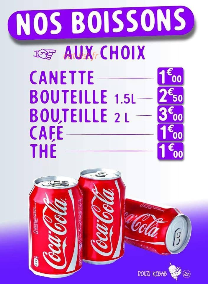 Kebab Douzi — carte page 11