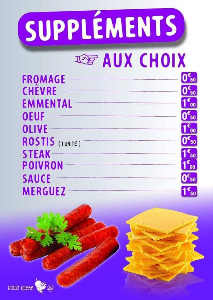 Kebab Douzi — carte page 6