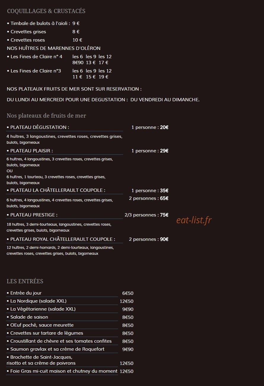 La Coupole — carte page 4