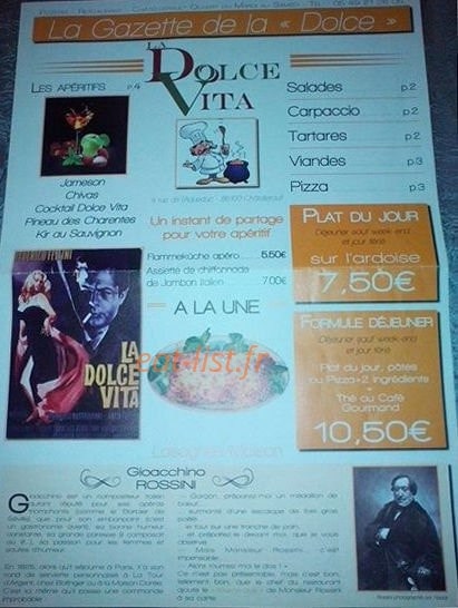 La Dolce Vita — carte page 1