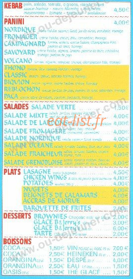 Les Pizzas de Gwen — carte page 5