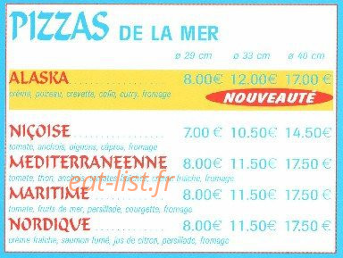 Les Pizzas de Gwen — carte page 2