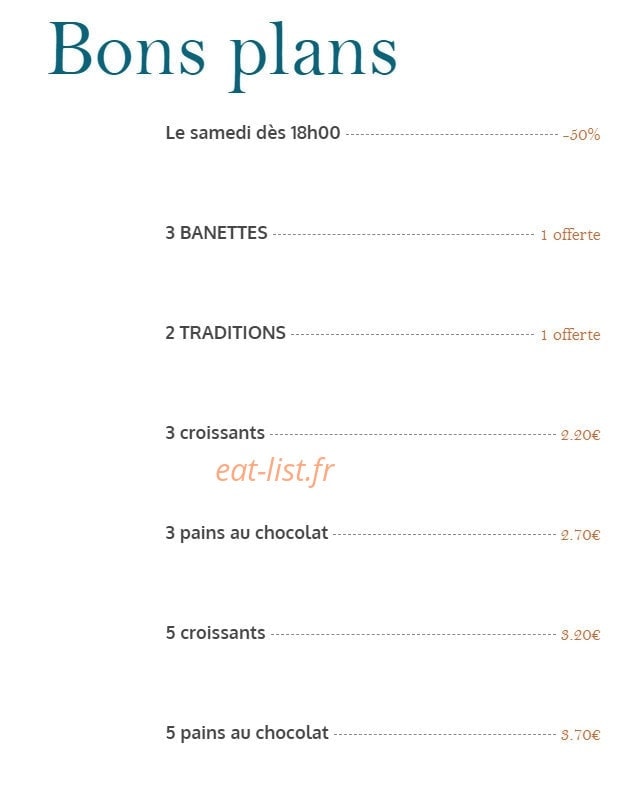 Ma boulangerie cafe — carte page 2