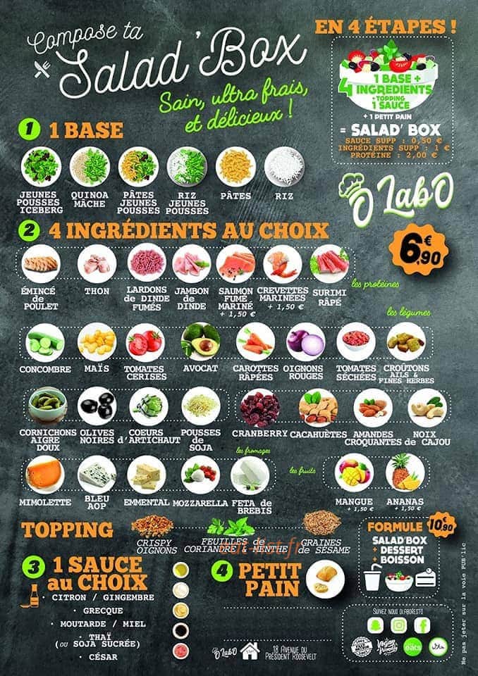O'Labo — carte page 1
