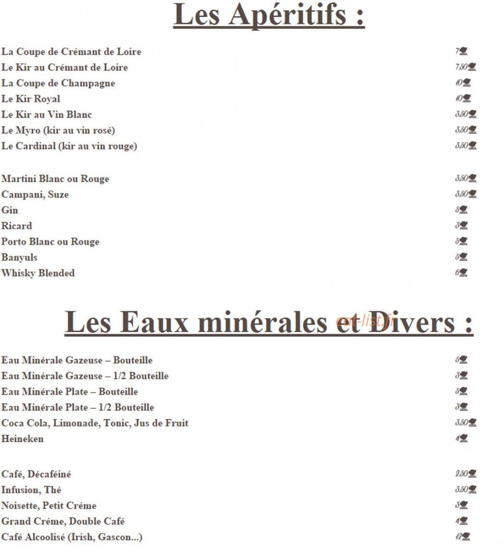 La Table du Château — carte page 5