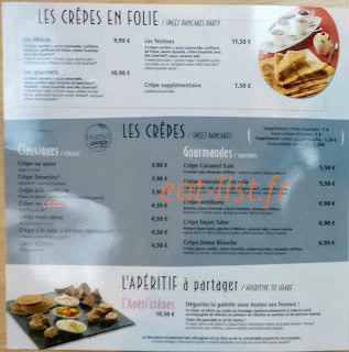 La Crêperie Suzette — carte page 1