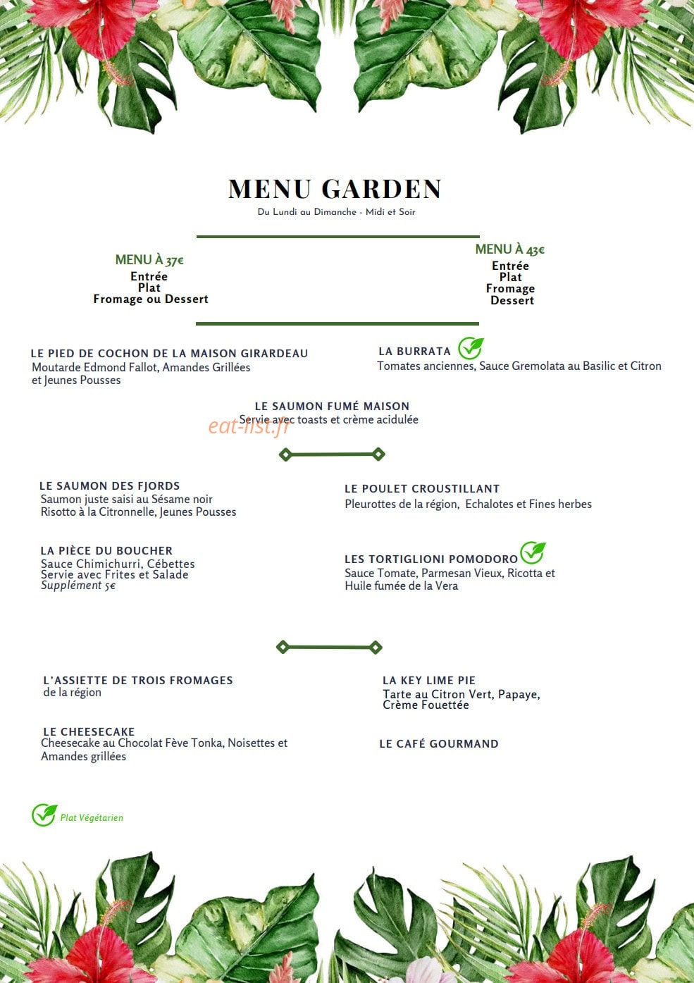 Le Garden — carte page 3