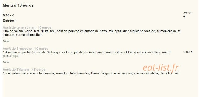 La Cave — carte page 1