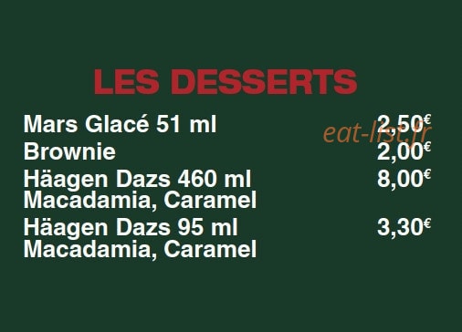 Le Kiosque à Pizzas — carte page 3