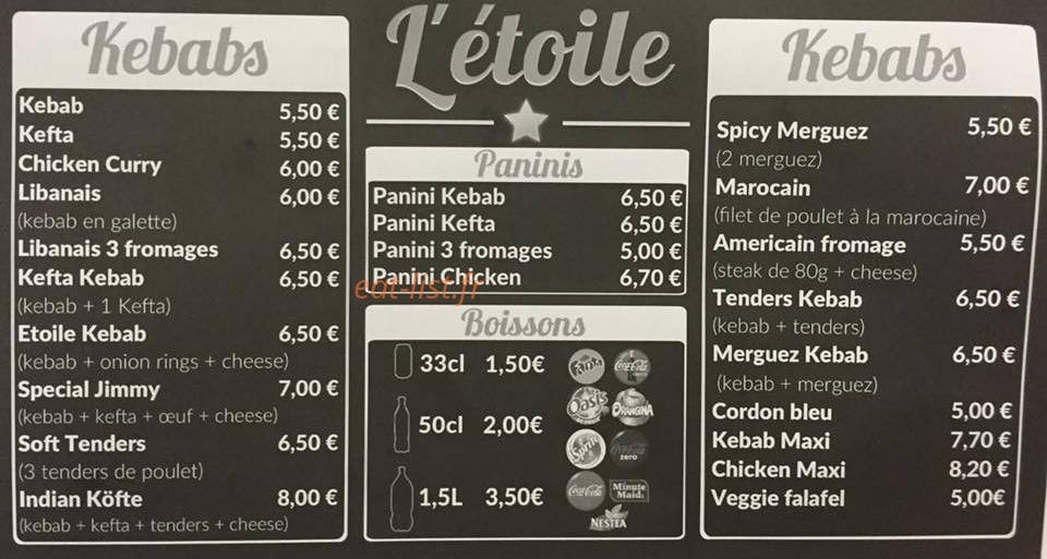 L'Etoile — carte page 1