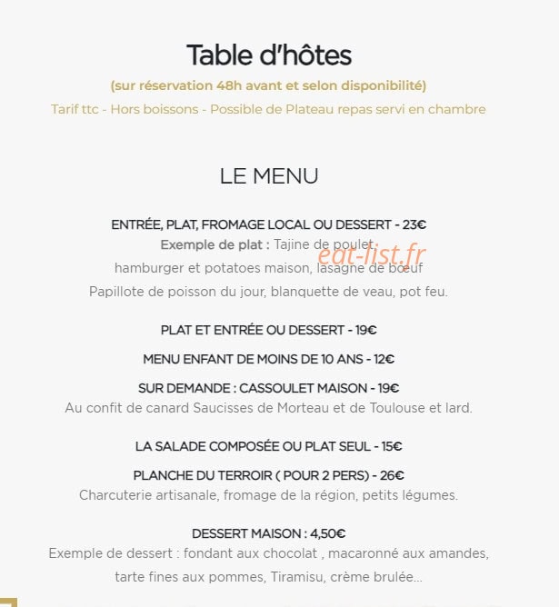 La Maison de Martha — carte page 1