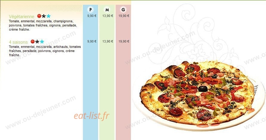 Pizza Mia — carte page 2