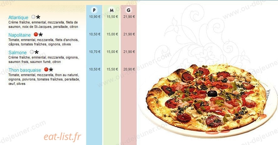 Pizza Mia — carte page 3