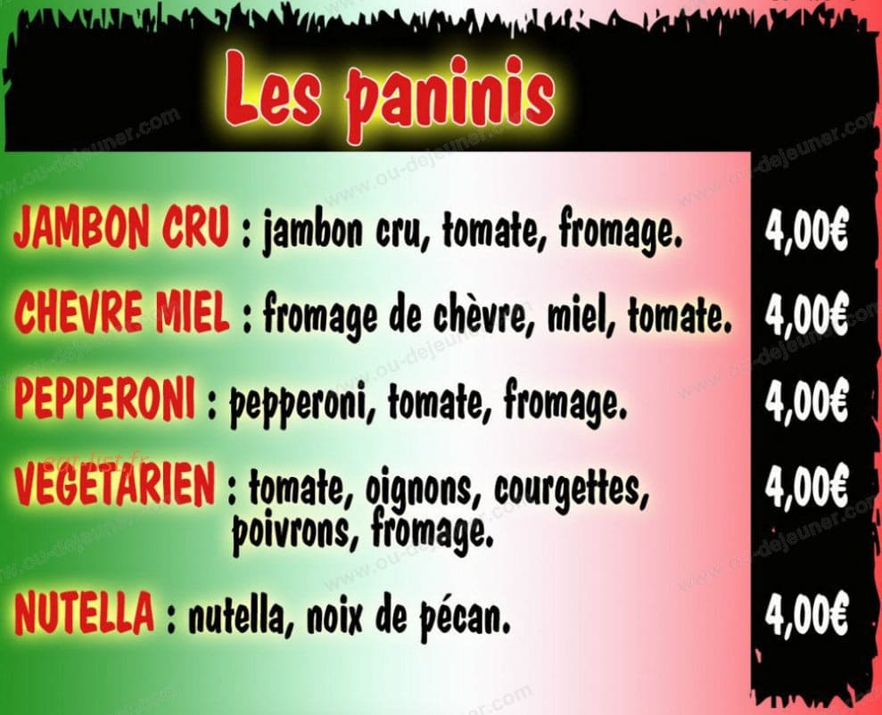 Mario's pizza — carte page 4