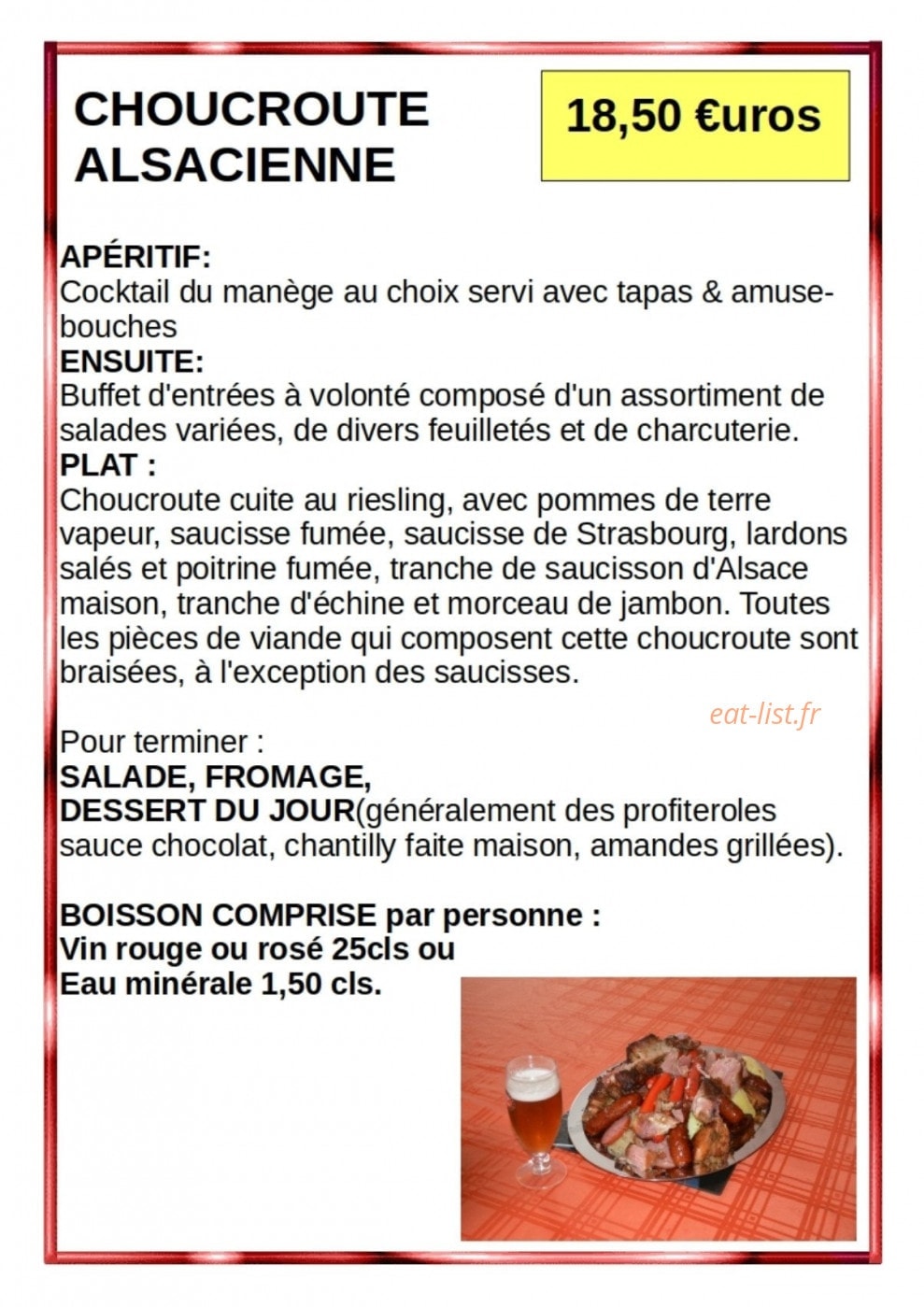 Le Manège À Rôtir — carte page 1