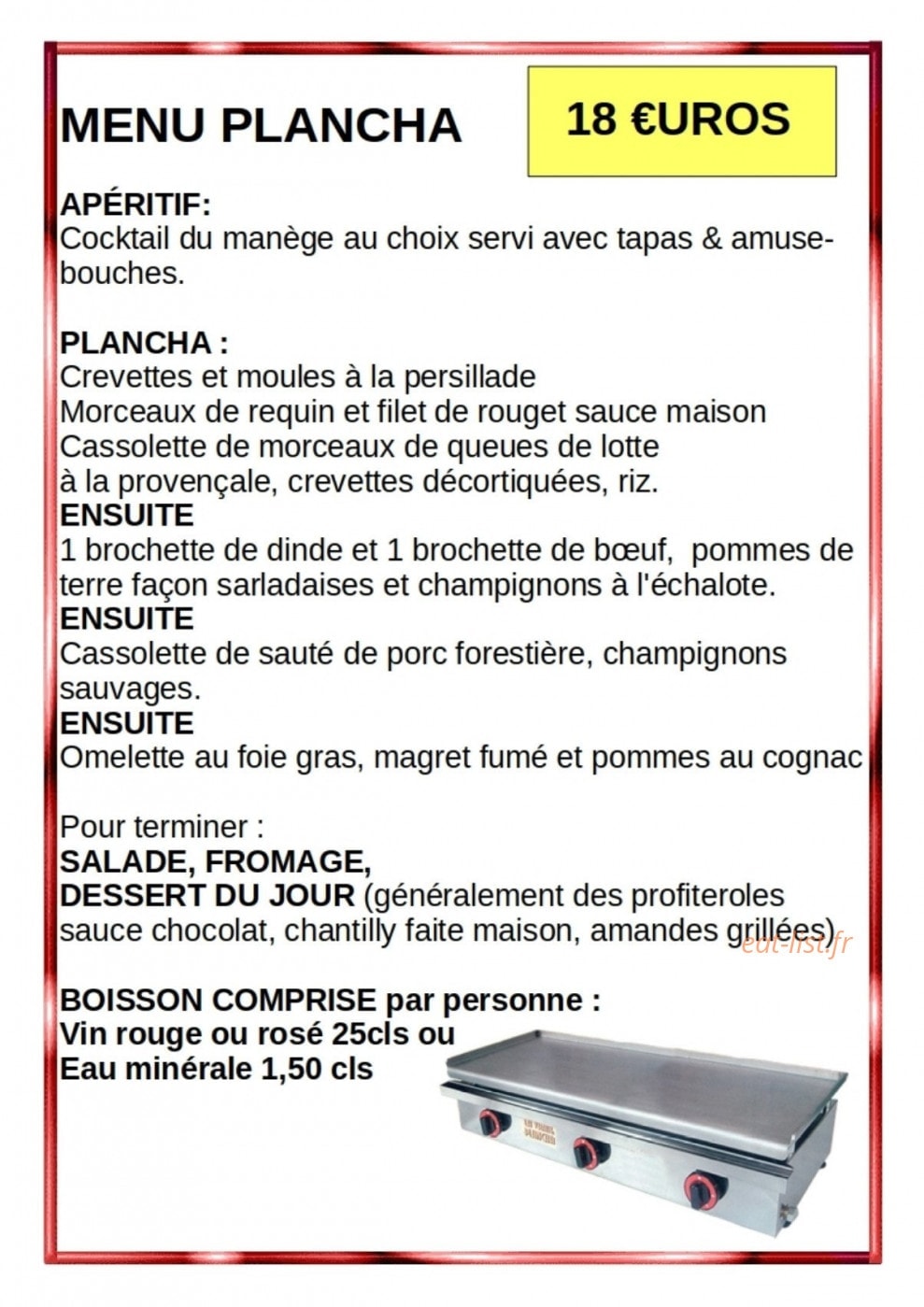 Le Manège À Rôtir — carte page 5