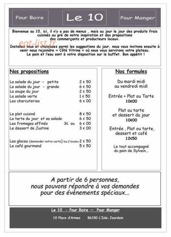 Le 10 — carte page 1