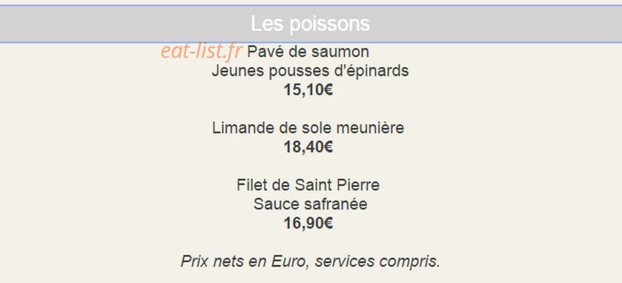 Le Vieux Château — carte page 2