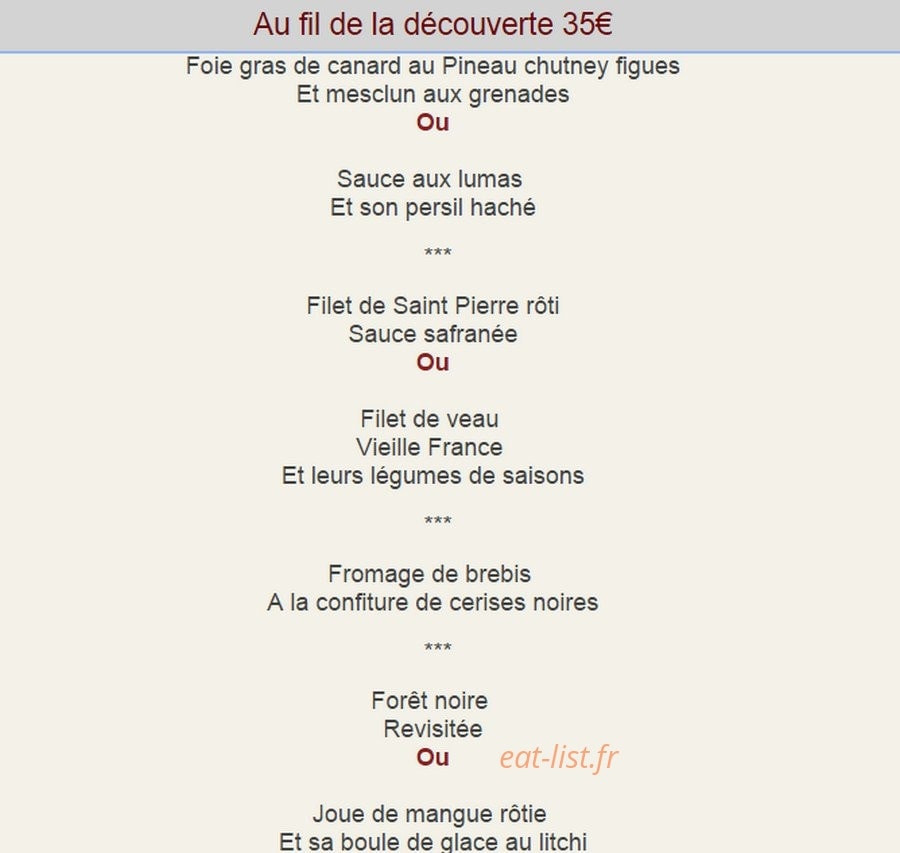 Le Vieux Château — carte page 8